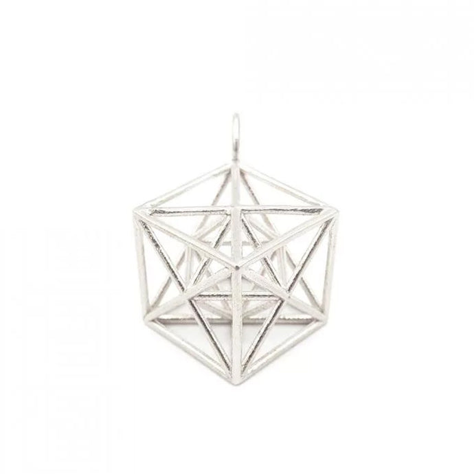 Metatron Cube Pendant (Silver) - Heting Artelier