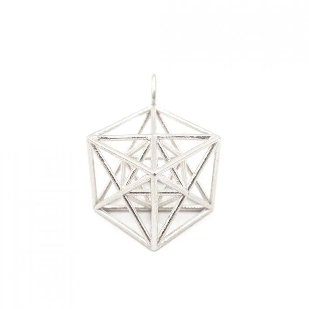 Metatron Cube Pendant (Silver) - Heting Artelier