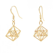 Load image into Gallery viewer, Metatron Cube Earrings (Gold) - Heting Artelier