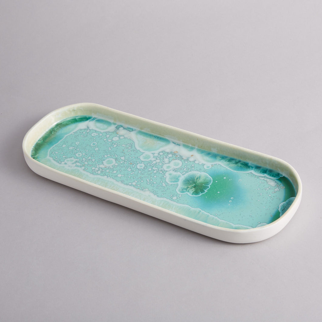 Crystalline Jade Long Plate - Heting Artelier